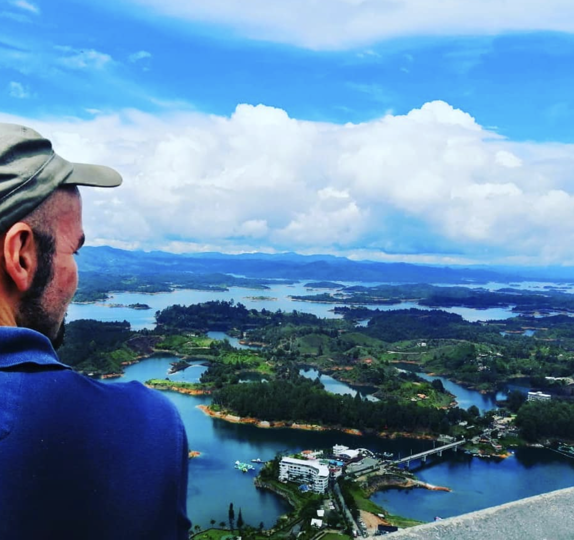 Guatapé Colombie, vue sur les lacs depuis la Piedra del Peñol